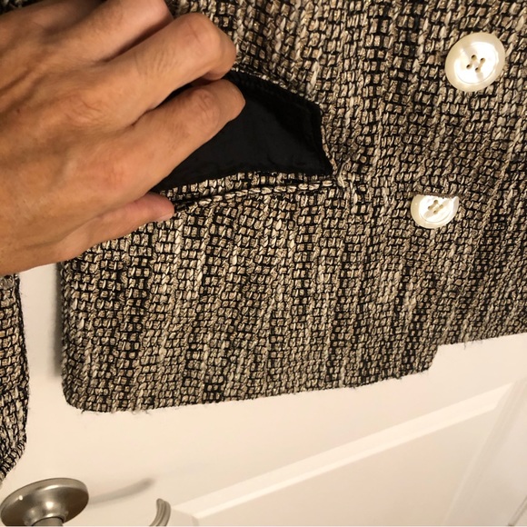 Lafayette 148 Tweed Patterned Jacket sz 6 Blazer textured like new - Picture 5 of 12